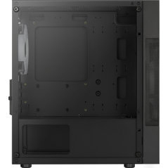 AeroCool Atomic Lite Tower Micro ATX Case - Stylish Black Design for Ultimate Cooling & Performance - 4710562758603